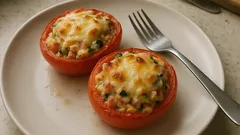 Jitomates rellenos gratinados: receta al horno fácil y muy reconfortante