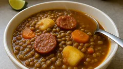 Lentejas estofadas con chorizo: el truco de empezar en frío para que queden melositas