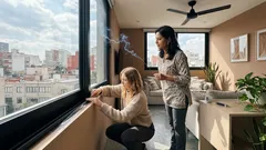 Cómo sellar corrientes de aire en la ventana con papel film en 2 minutos