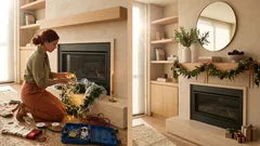 Cómo decorar la chimenea en Navidad sin saturar tu sala